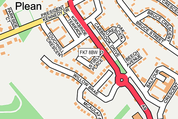 FK7 8BW map - OS OpenMap – Local (Ordnance Survey) FK7 8BW map - OS OpenMap – Local (Ordnance Survey)