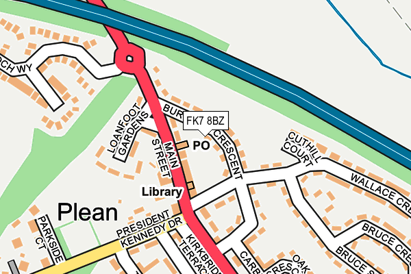 FK7 8BZ map - OS OpenMap – Local (Ordnance Survey) FK7 8BZ map - OS OpenMap – Local (Ordnance Survey)