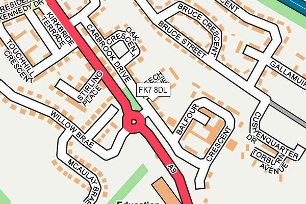 FK7 8DL map - OS OpenMap – Local (Ordnance Survey) FK7 8DL map - OS OpenMap – Local (Ordnance Survey)