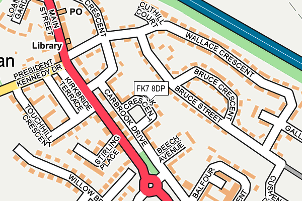 FK7 8DP map - OS OpenMap – Local (Ordnance Survey) FK7 8DP map - OS OpenMap – Local (Ordnance Survey)