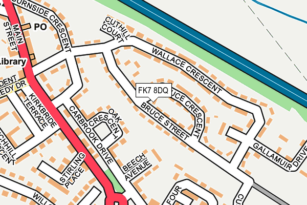FK7 8DQ map - OS OpenMap – Local (Ordnance Survey) FK7 8DQ map - OS OpenMap – Local (Ordnance Survey)