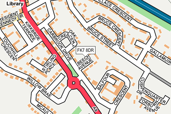 FK7 8DR map - OS OpenMap – Local (Ordnance Survey) FK7 8DR map - OS OpenMap – Local (Ordnance Survey)