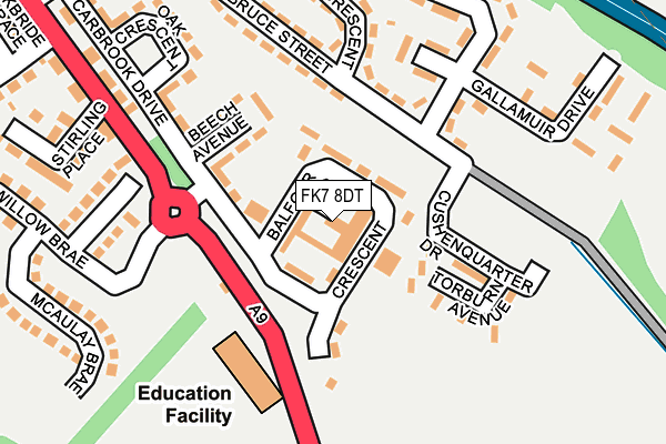 FK7 8DT map - OS OpenMap – Local (Ordnance Survey) FK7 8DT map - OS OpenMap – Local (Ordnance Survey)