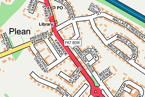 FK7 8DW map - OS OpenMap – Local (Ordnance Survey) FK7 8DW map - OS OpenMap – Local (Ordnance Survey)