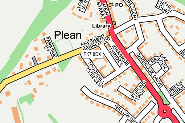 FK7 8DX map - OS OpenMap – Local (Ordnance Survey)