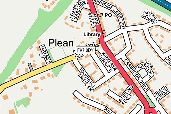 FK7 8DY map - OS OpenMap – Local (Ordnance Survey) FK7 8DY map - OS OpenMap – Local (Ordnance Survey)