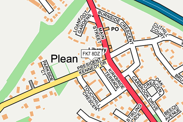 FK7 8DZ map - OS OpenMap – Local (Ordnance Survey) FK7 8DZ map - OS OpenMap – Local (Ordnance Survey)