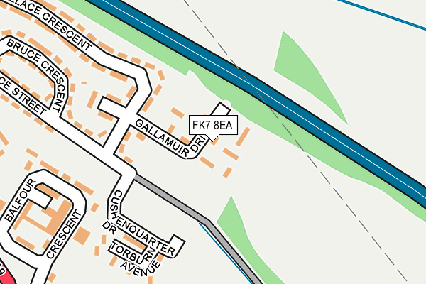 FK7 8EA map - OS OpenMap – Local (Ordnance Survey) FK7 8EA map - OS OpenMap – Local (Ordnance Survey)