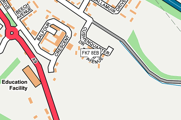 FK7 8EB map - OS OpenMap – Local (Ordnance Survey) FK7 8EB map - OS OpenMap – Local (Ordnance Survey)