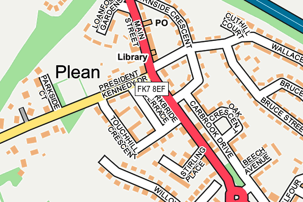 FK7 8EF map - OS OpenMap – Local (Ordnance Survey)