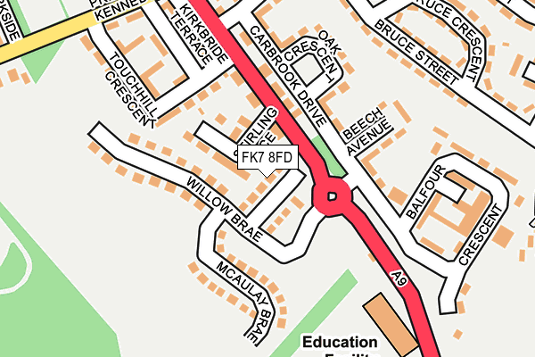 FK7 8FD map - OS OpenMap – Local (Ordnance Survey) FK7 8FD map - OS OpenMap – Local (Ordnance Survey)