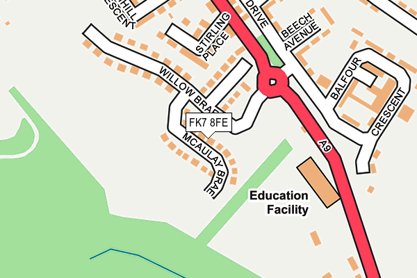 FK7 8FE map - OS OpenMap – Local (Ordnance Survey)