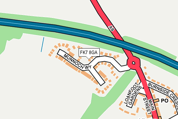 FK7 8GA map - OS OpenMap – Local (Ordnance Survey) FK7 8GA map - OS OpenMap – Local (Ordnance Survey)