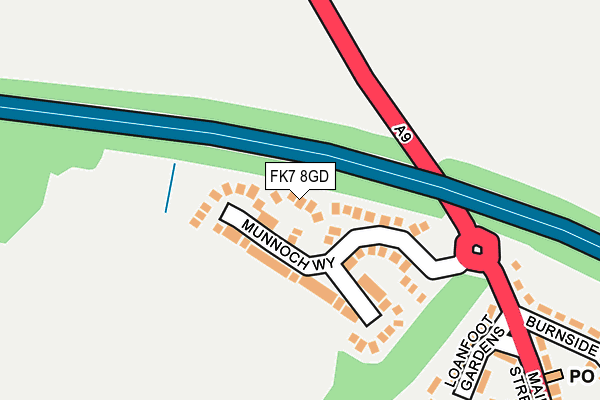 FK7 8GD map - OS OpenMap – Local (Ordnance Survey) FK7 8GD map - OS OpenMap – Local (Ordnance Survey)