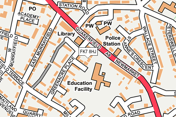 FK7 8HJ map - OS OpenMap – Local (Ordnance Survey) FK7 8HJ map - OS OpenMap – Local (Ordnance Survey)