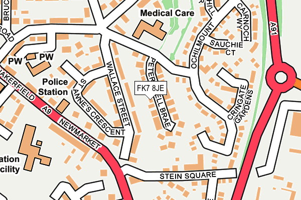 FK7 8JE map - OS OpenMap – Local (Ordnance Survey) FK7 8JE map - OS OpenMap – Local (Ordnance Survey)