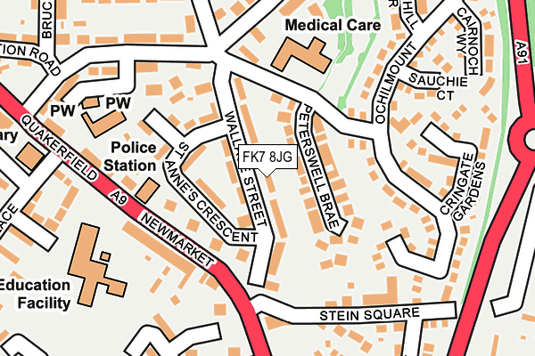 FK7 8JG map - OS OpenMap – Local (Ordnance Survey) FK7 8JG map - OS OpenMap – Local (Ordnance Survey)