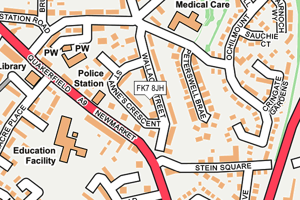 FK7 8JH map - OS OpenMap – Local (Ordnance Survey) FK7 8JH map - OS OpenMap – Local (Ordnance Survey)
