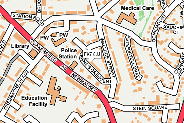 FK7 8JJ map - OS OpenMap – Local (Ordnance Survey) FK7 8JJ map - OS OpenMap – Local (Ordnance Survey)