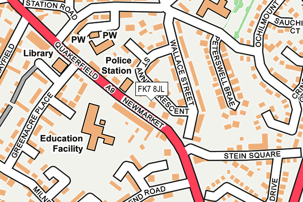FK7 8JL map - OS OpenMap – Local (Ordnance Survey) FK7 8JL map - OS OpenMap – Local (Ordnance Survey)