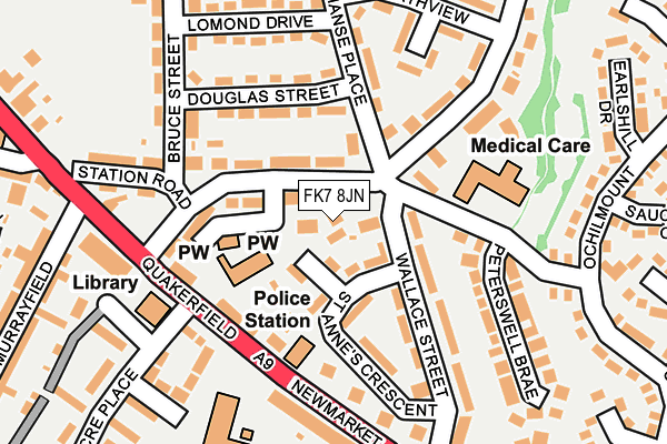FK7 8JN map - OS OpenMap – Local (Ordnance Survey) FK7 8JN map - OS OpenMap – Local (Ordnance Survey)