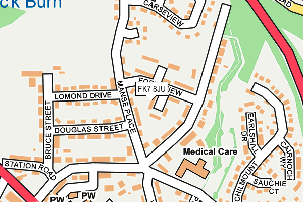 FK7 8JU map - OS OpenMap – Local (Ordnance Survey) FK7 8JU map - OS OpenMap – Local (Ordnance Survey)