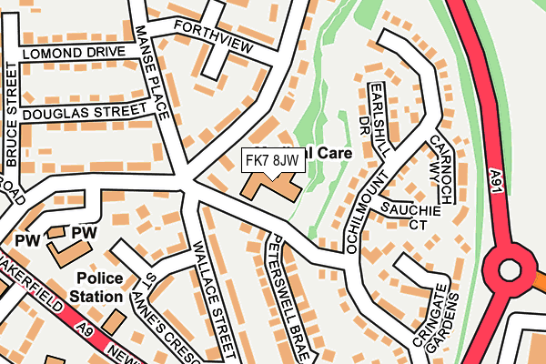 FK7 8JW map - OS OpenMap – Local (Ordnance Survey) FK7 8JW map - OS OpenMap – Local (Ordnance Survey)