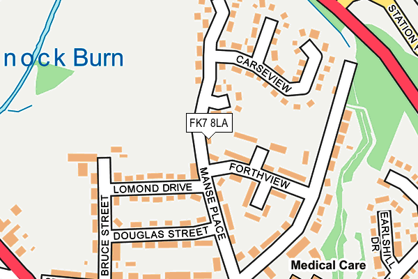 FK7 8LA map - OS OpenMap – Local (Ordnance Survey) FK7 8LA map - OS OpenMap – Local (Ordnance Survey)