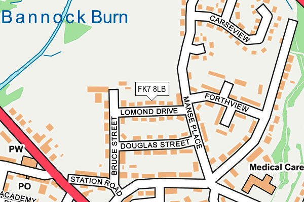 FK7 8LB map - OS OpenMap – Local (Ordnance Survey) FK7 8LB map - OS OpenMap – Local (Ordnance Survey)