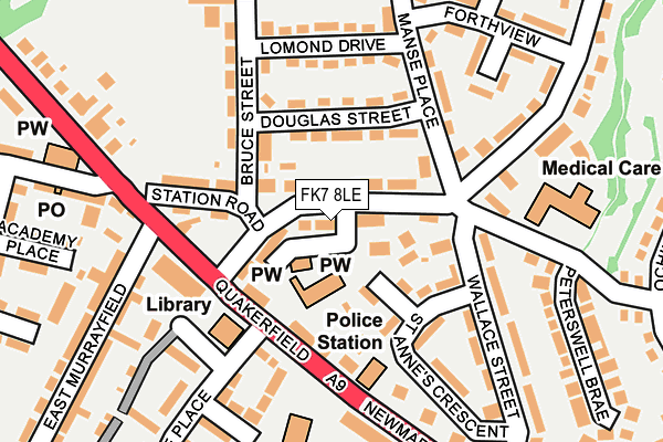 FK7 8LE map - OS OpenMap – Local (Ordnance Survey) FK7 8LE map - OS OpenMap – Local (Ordnance Survey)