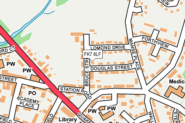 FK7 8LF map - OS OpenMap – Local (Ordnance Survey) FK7 8LF map - OS OpenMap – Local (Ordnance Survey)