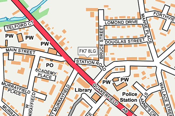 FK7 8LG map - OS OpenMap – Local (Ordnance Survey) FK7 8LG map - OS OpenMap – Local (Ordnance Survey)