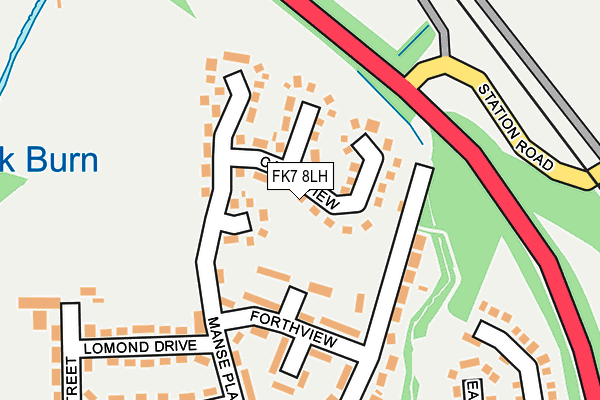 FK7 8LH map - OS OpenMap – Local (Ordnance Survey) FK7 8LH map - OS OpenMap – Local (Ordnance Survey)