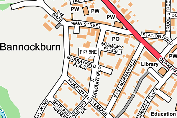 FK7 8NE map - OS OpenMap – Local (Ordnance Survey)