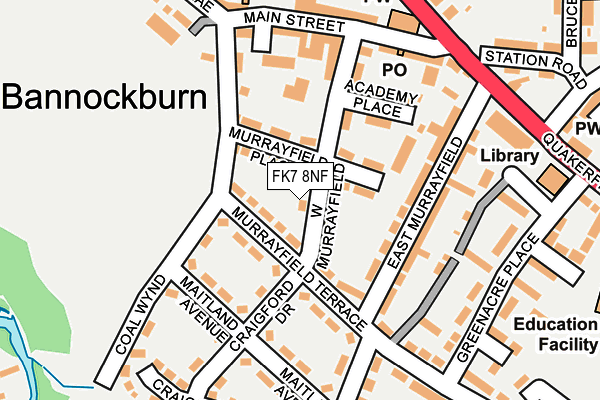 FK7 8NF map - OS OpenMap – Local (Ordnance Survey) FK7 8NF map - OS OpenMap – Local (Ordnance Survey)