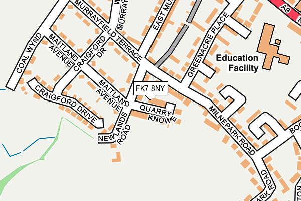 FK7 8NY map - OS OpenMap – Local (Ordnance Survey) FK7 8NY map - OS OpenMap – Local (Ordnance Survey)