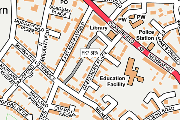 FK7 8PA map - OS OpenMap – Local (Ordnance Survey) FK7 8PA map - OS OpenMap – Local (Ordnance Survey)