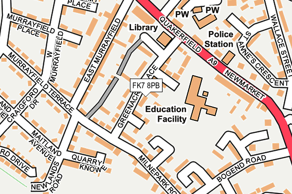 FK7 8PB map - OS OpenMap – Local (Ordnance Survey) FK7 8PB map - OS OpenMap – Local (Ordnance Survey)