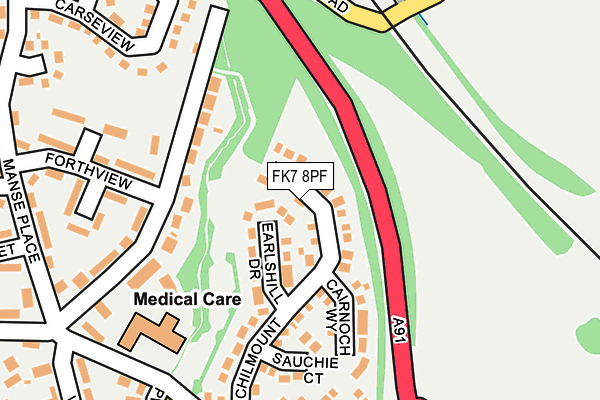 FK7 8PF map - OS OpenMap – Local (Ordnance Survey) FK7 8PF map - OS OpenMap – Local (Ordnance Survey)