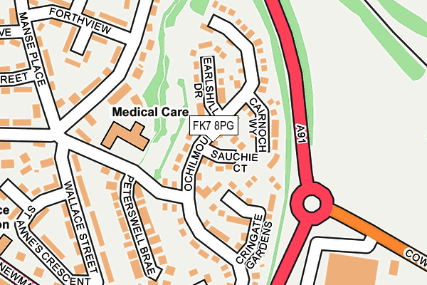 FK7 8PG map - OS OpenMap – Local (Ordnance Survey) FK7 8PG map - OS OpenMap – Local (Ordnance Survey)