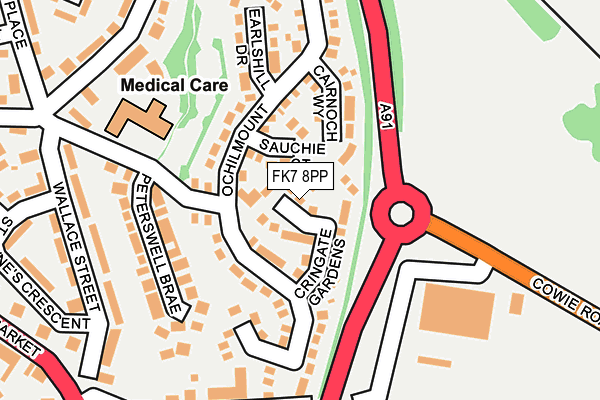 FK7 8PP map - OS OpenMap – Local (Ordnance Survey) FK7 8PP map - OS OpenMap – Local (Ordnance Survey)