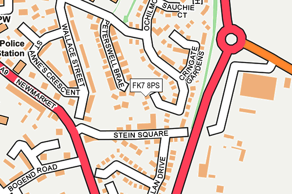 FK7 8PS map - OS OpenMap – Local (Ordnance Survey) FK7 8PS map - OS OpenMap – Local (Ordnance Survey)