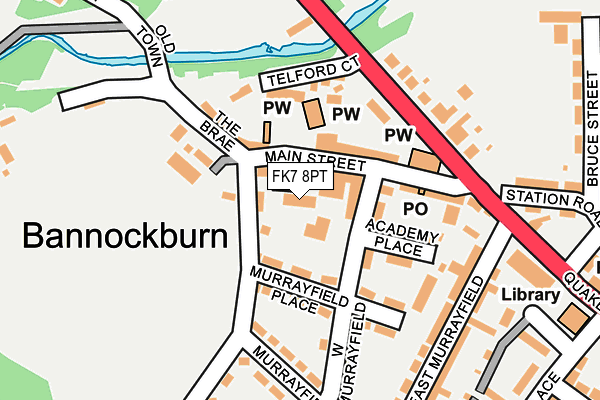 FK7 8PT map - OS OpenMap – Local (Ordnance Survey) FK7 8PT map - OS OpenMap – Local (Ordnance Survey)