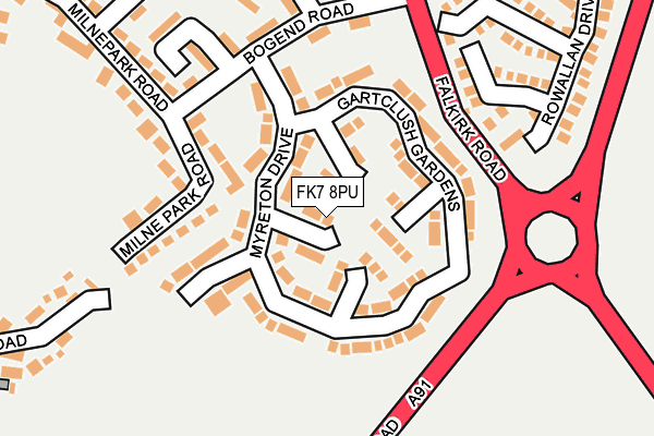 FK7 8PU map - OS OpenMap – Local (Ordnance Survey) FK7 8PU map - OS OpenMap – Local (Ordnance Survey)