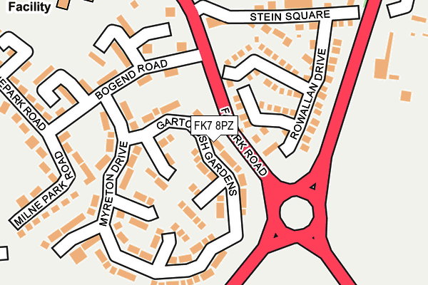 FK7 8PZ map - OS OpenMap – Local (Ordnance Survey) FK7 8PZ map - OS OpenMap – Local (Ordnance Survey)