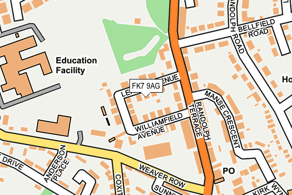 FK7 9AG map - OS OpenMap – Local (Ordnance Survey) FK7 9AG map - OS OpenMap – Local (Ordnance Survey)