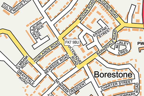 FK7 9BU map - OS OpenMap – Local (Ordnance Survey) FK7 9BU map - OS OpenMap – Local (Ordnance Survey)