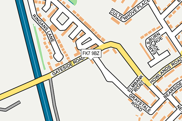 FK7 9BZ map - OS OpenMap – Local (Ordnance Survey) FK7 9BZ map - OS OpenMap – Local (Ordnance Survey)
