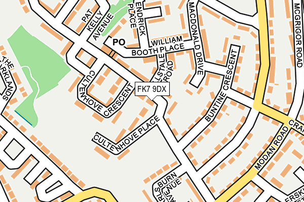 FK7 9DX map - OS OpenMap – Local (Ordnance Survey) FK7 9DX map - OS OpenMap – Local (Ordnance Survey)