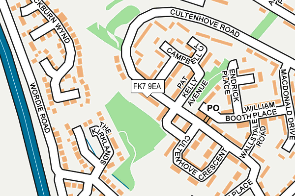 FK7 9EA map - OS OpenMap – Local (Ordnance Survey) FK7 9EA map - OS OpenMap – Local (Ordnance Survey)